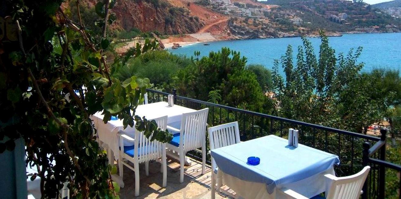 Korsan Meze overlooking Kalkan beach